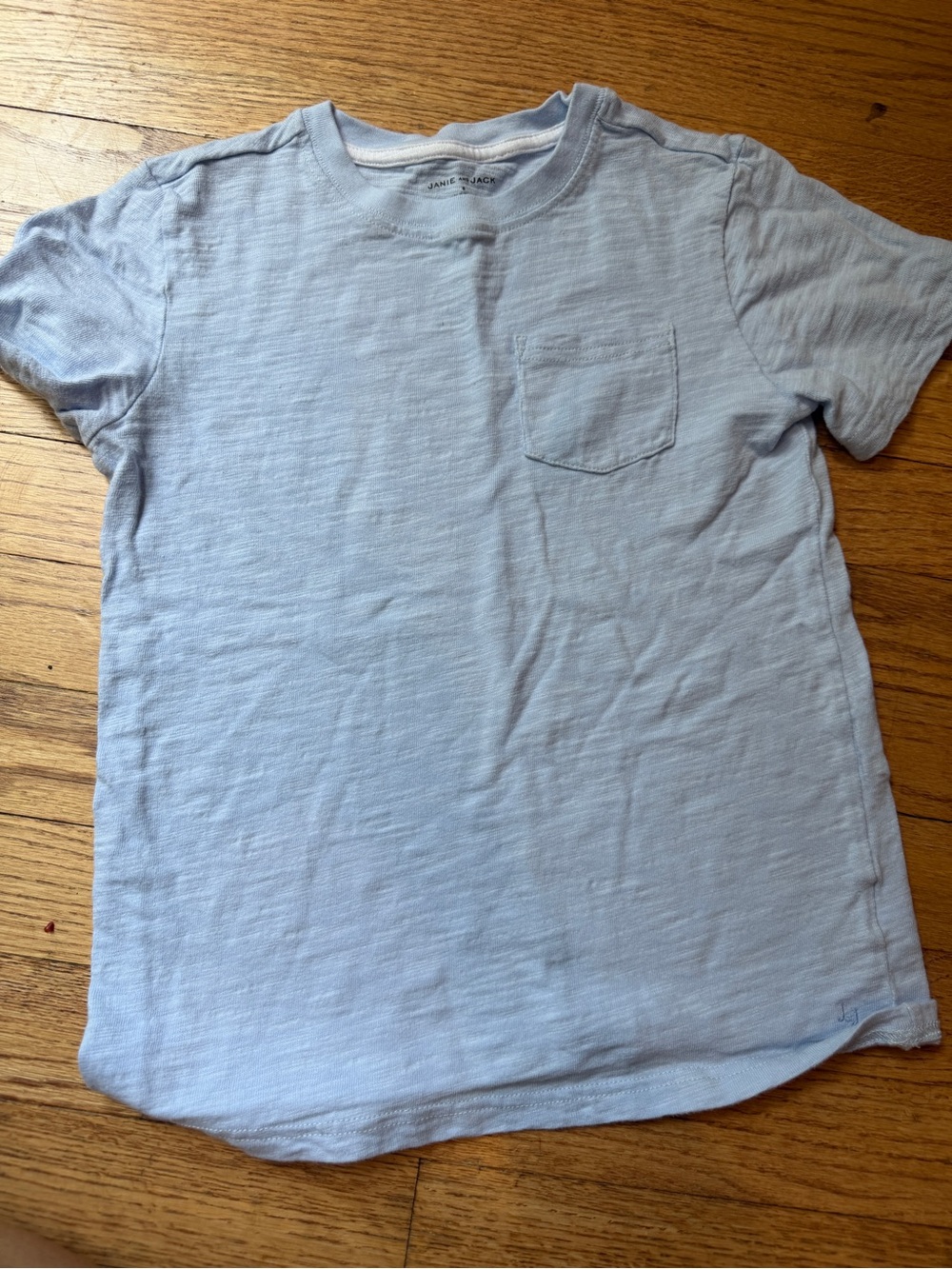 Janie and Jack Light Blue Pocket Crewneck T-Shirt size 8